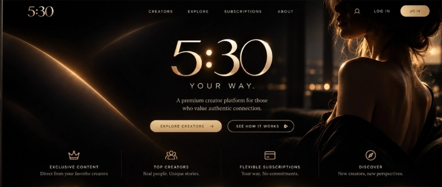 Diseño original 5:30 YOUR WAY, arco dorado y fotografía editorial
